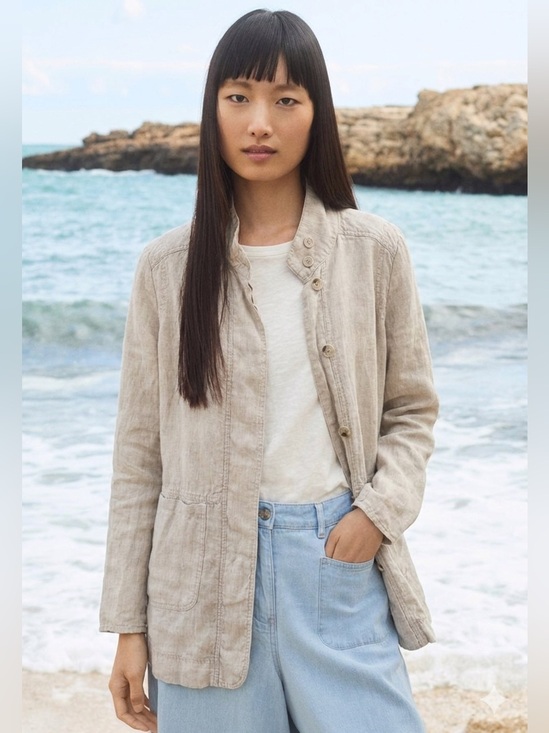 Poetry Jackets & Blazers - Poetry 100% Linen Utility Jacket Size US 8